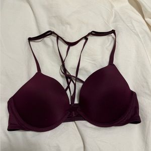 La Senza Red Obsession Plunge Bra - Front Closure - Size 32C